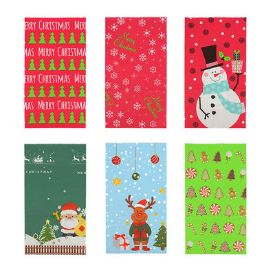 Foldable Snowman Small Christmas Gift Bag Colorful With Logo Printing