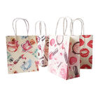 Recyclable Offset Printed Paper Shopping Bag , Take Away Food Bag Foldable