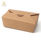 Tightly Packed Salad Paper Box , Kraft Takeaway Boxes Foldable For Fruit
