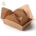 Tightly Packed Salad Paper Box , Kraft Takeaway Boxes Foldable For Fruit