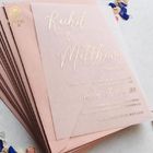Fancy Elegant Rose Gold Foil Vellum Wedding Invitations Decorative